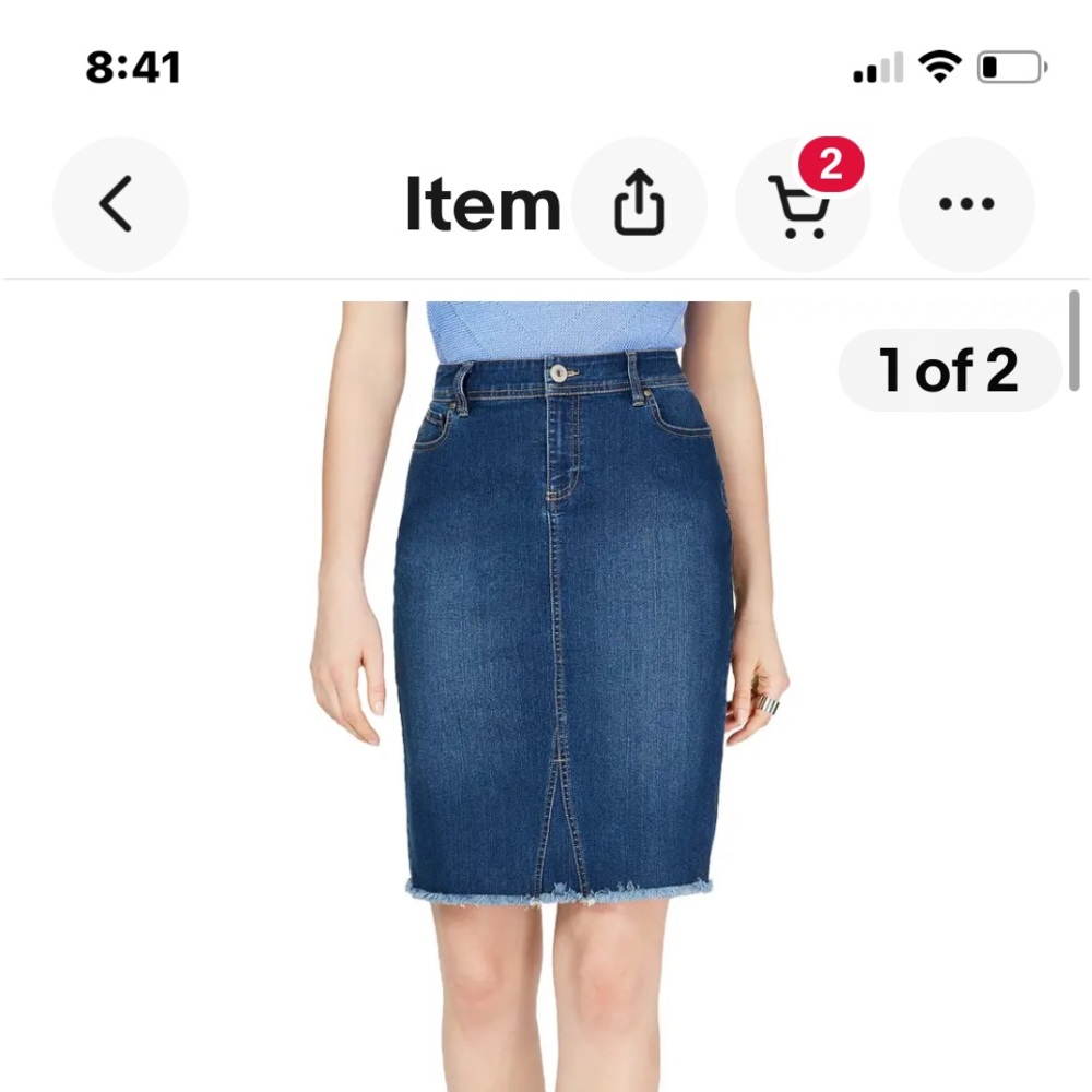 INC Jean Skirt